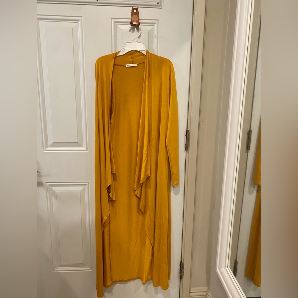 Women’s Yellow Long Cardigan